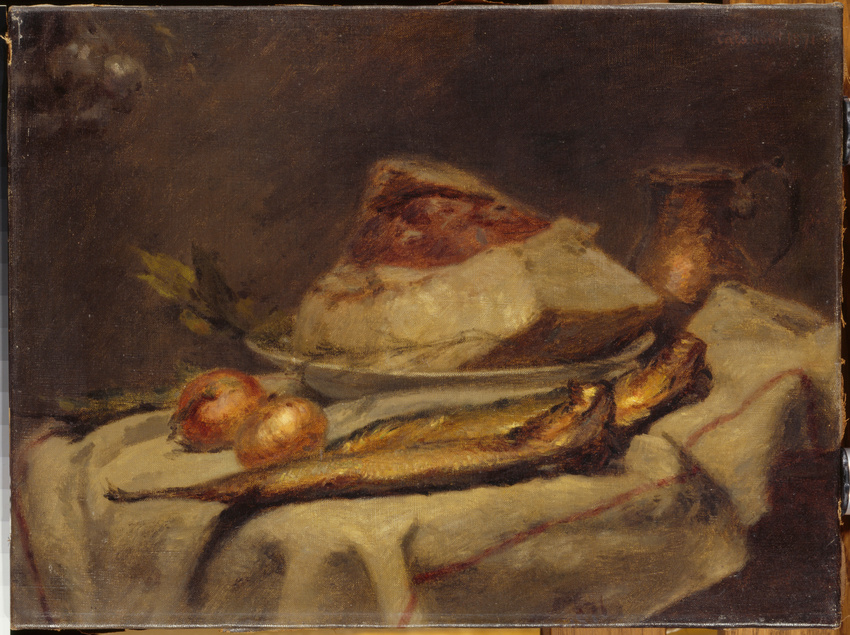 Nature morte, lard et harengs